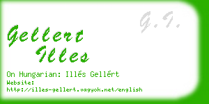 gellert illes business card